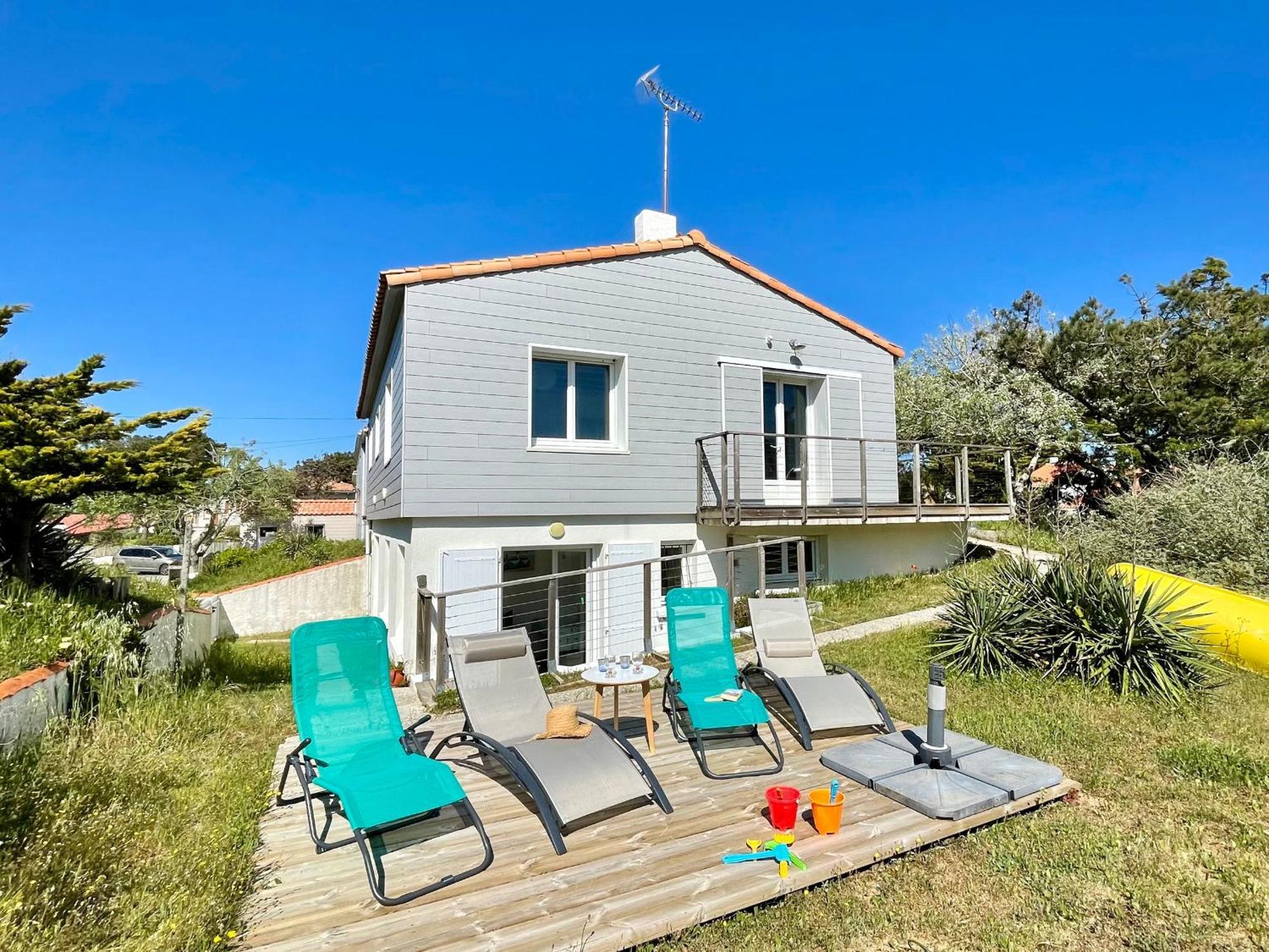 Maison Familiale Au Calme, Proche Plage, 9 Couchages, Terrasses, Wifi, Garage Velo - Bretignolles-Sur-Mer - Fr-1-231-203 מראה חיצוני תמונה